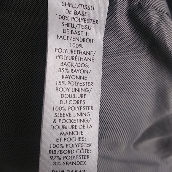 Calvin Klein Black Polyester Stand Up Collar Long Sleeve Zipper Front Jacket - Picture 9 of 14